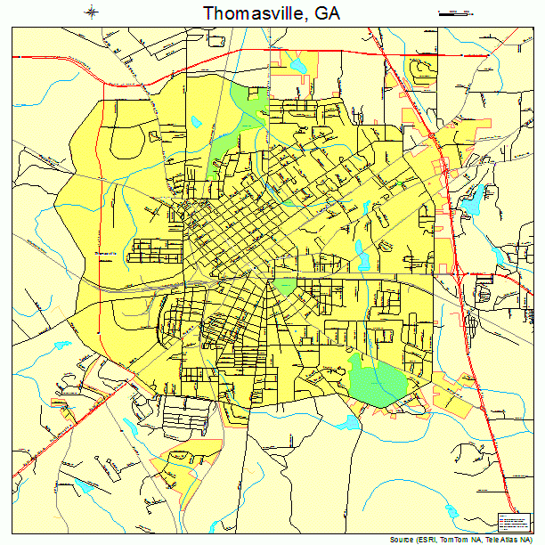 Thomasville Georgia Street Map 1376224