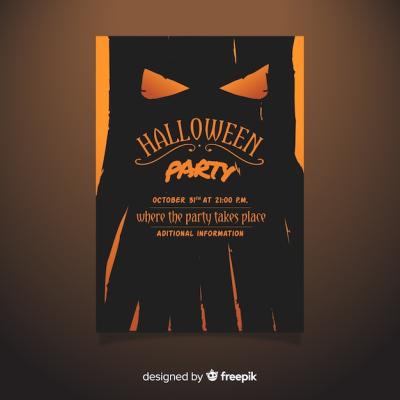 Hand Drawn Halloween Party Flyer Template – Free Download