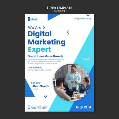 Marketing Strategy Poster Template – Free Download