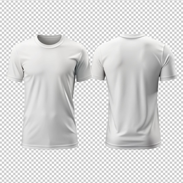 White Polo T-Shirt Back and Front on Transparent Background – Free Download