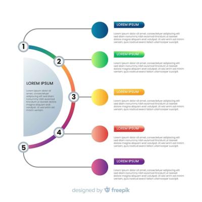 Flat Infographic Steps Template – Free Download