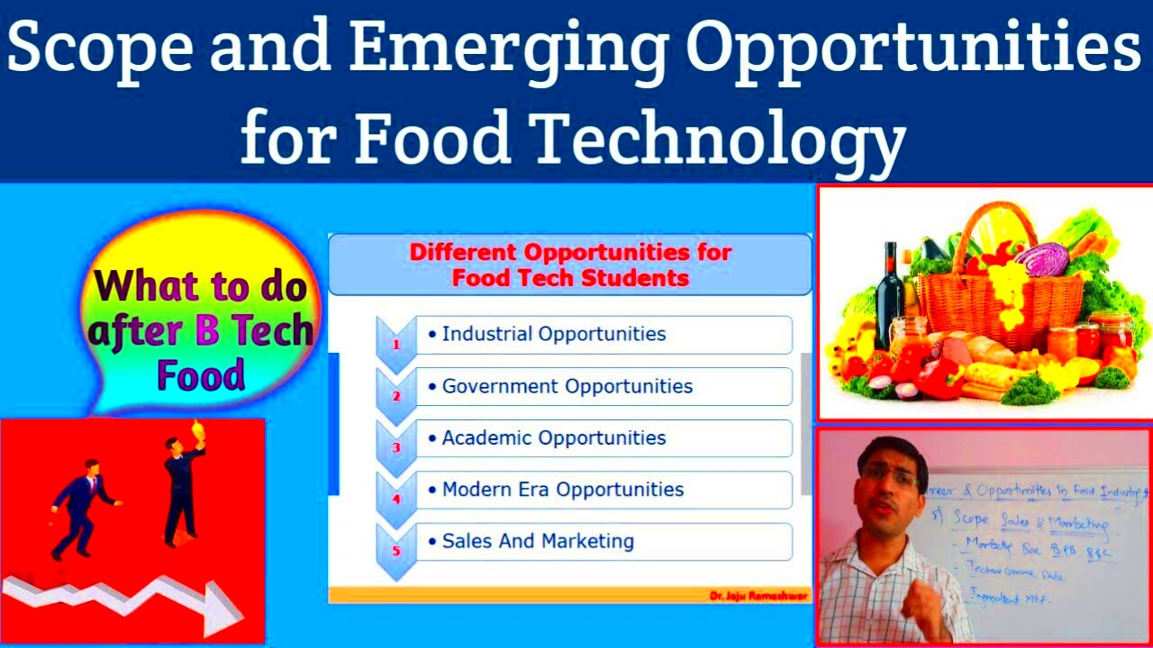 Scope for Food Technology What career options opportunities after B 