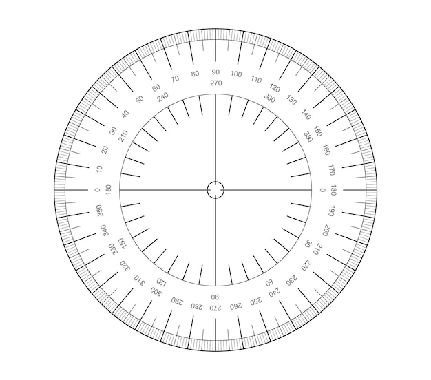 Circular Protractor Grid for Measuring Degrees – Free Stock Photo Download