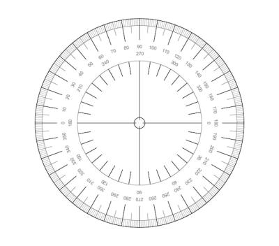 Circular Protractor Grid for Measuring Degrees – Free Stock Photo Download