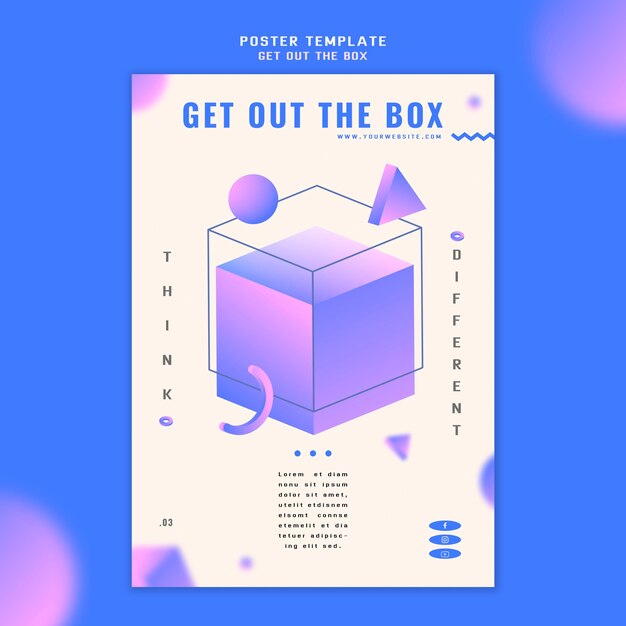 Creative Out of the Box Concept Poster Template – Free Download