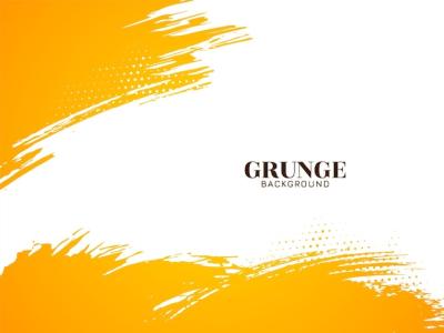 Abstract Yellow Brush Stroke Grunge Texture – Free Download