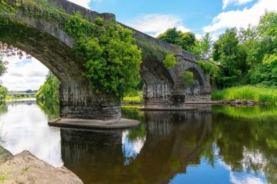 Old Arc Bridge Reflected in River – Free Download