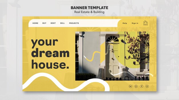 Flat Design Real Estate Template – Download Free Stock Photo