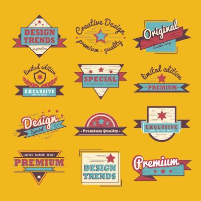 Premium Quality Badge Vector Set – Free Download