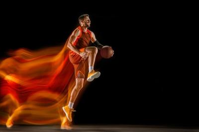 Young Caucasian Basketball Player in Action – Free Download