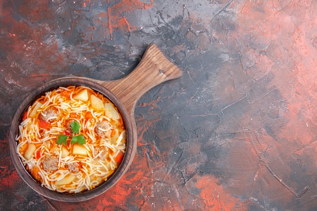 Delicious Noodle Soup with Chicken on Wooden Cutting Board – Free Stock Photo, Download for Free