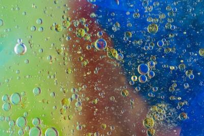 Water Bubbles on Painted Textured Background – Free Download