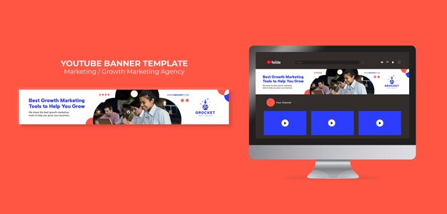 Flat Design Marketing Template – Free Download