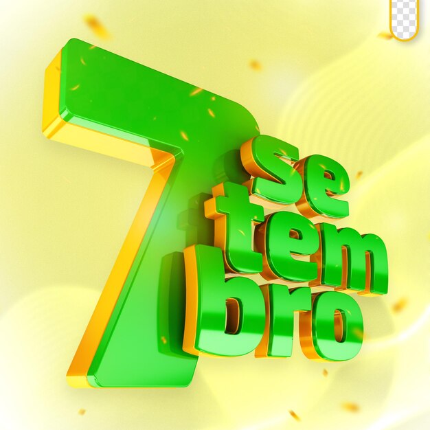 Promotional 3D Stamp for Brazilian Independence Day – Free Download