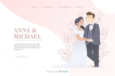 Colorful Wedding Landing Page – Free Download