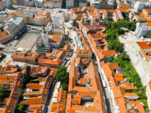 Aerial Drone View of Zagreb, Croatia’s Historical City Centre – Free Download