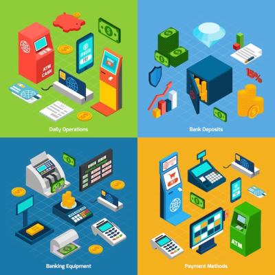 Isometric Banking Set – Free Download, Free Stock Photo