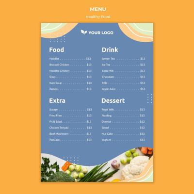 Restaurant Menu Template Design – Free Download