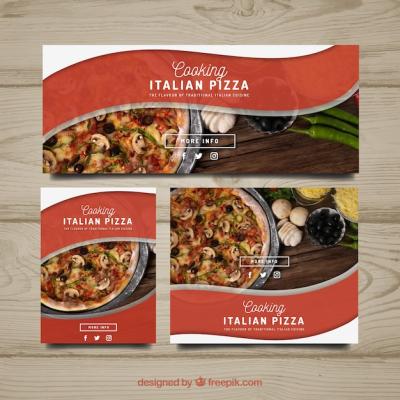 Pizza Banner Collection – Download Free Stock Photo