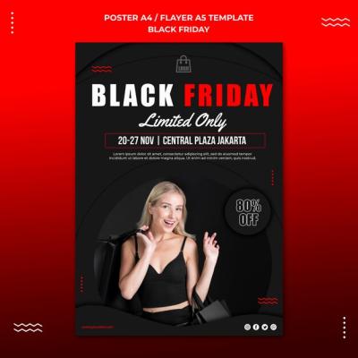 Vertical Poster Template for Black Friday Sale – Free to Download