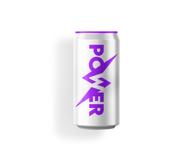 Steel Energy Drink Can Mockup – Free Download