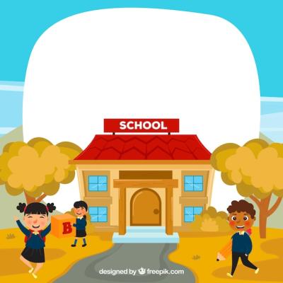 Back to School Background Featuring Happy Students – Free Download