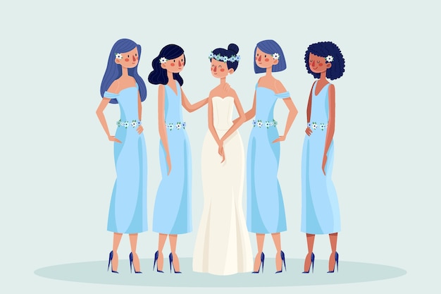 Bridesmaids Celebrate Special Moments – Free Download