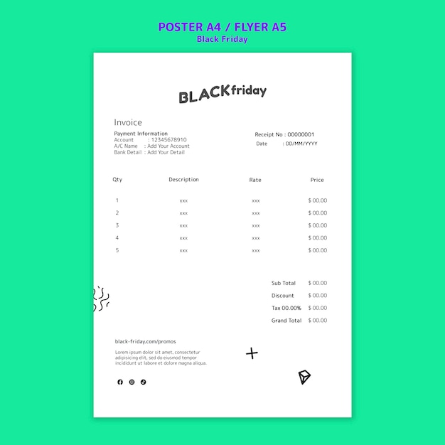 Flat Design Black Friday Template – Free Download