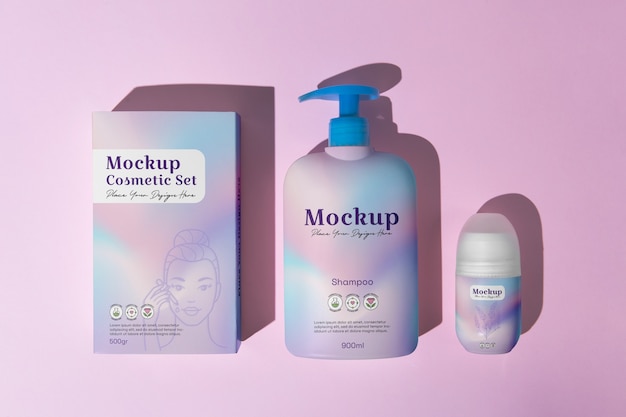 Cosmetic Set Arrangement Mockup – Free Download