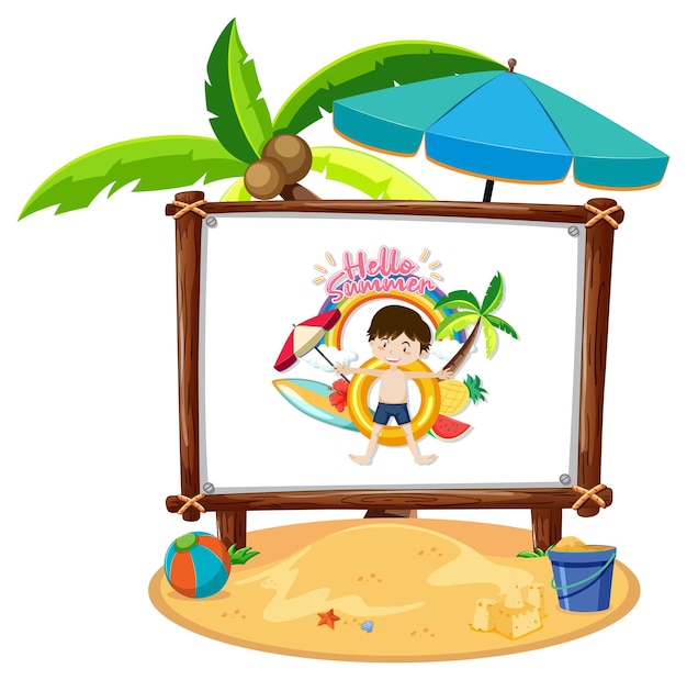 Little Boy in a Beach Scene Isolated – Free to Download