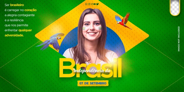 September 7th Independence from Brazil PSD Template – Free Download