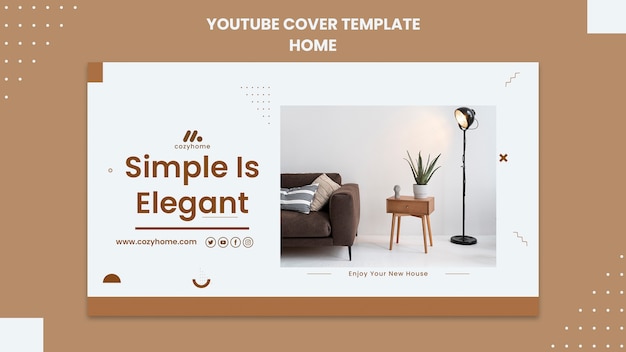 Flat Design Interior Design YouTube Cover – Free Download