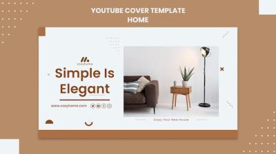 Flat Design Interior Design YouTube Cover – Free Download