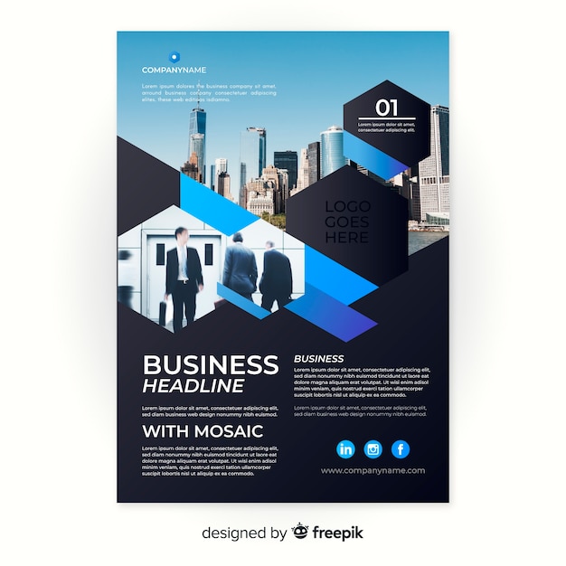 Business Flyer Mosaic Template – Download Free Stock Photo