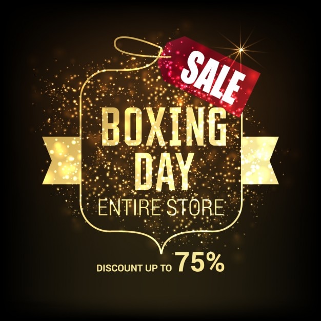 Boxing Day Sticker Shiny Background – Free Download