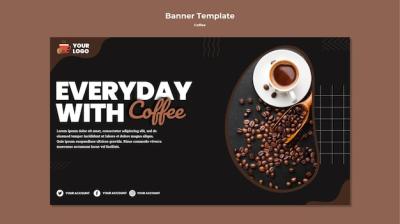 Everyday with Coffee Banner Template – Free Download, Free Stock Photo