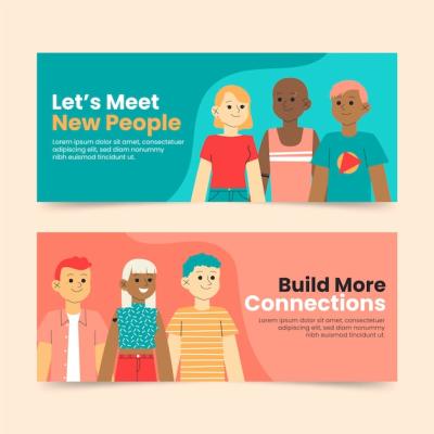 Horizontal Banner Template for Business People – Free Download