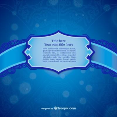 Blue Ornamental Label Template – Free Download