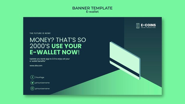 E-wallet Banner Design Template – Free Download