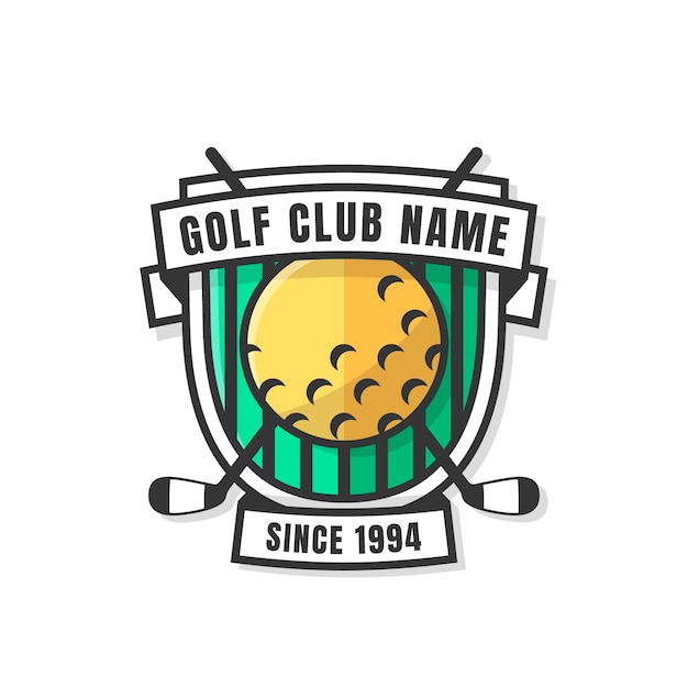 Hand Drawn Flat Design Golf Logo – Free Download