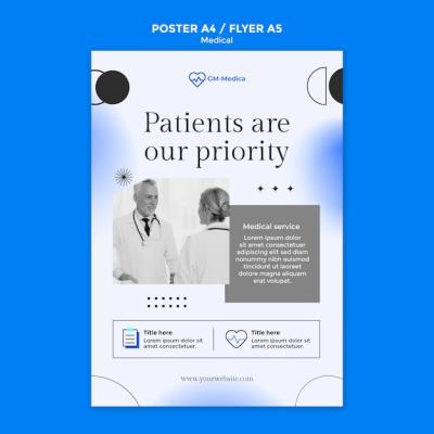 Gradient Medical Care Poster Template – Download Free Stock Photo