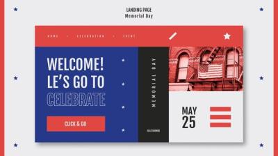 Memorial Day Landing Page Template – Free Download