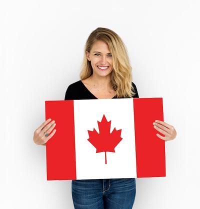 Canada Flag Held by Woman’s Hands – Free Stock Photo for Download