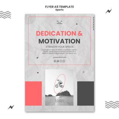 Flat Design Sport Poster Template – Free to Download