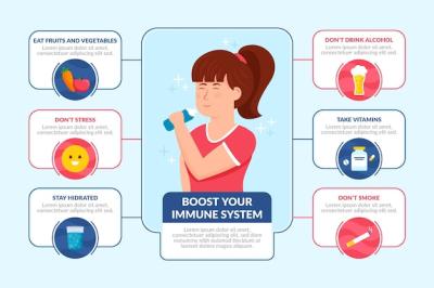 Boost Your Immune System Infographic – Free Stock Photo for Download