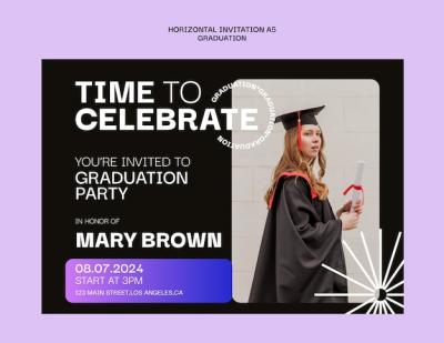 Graduation Celebration Invitation Template – Free Download