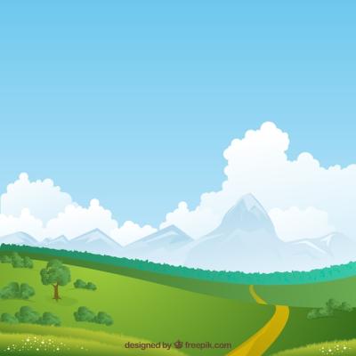 Stunning Natural Landscape Vector Templates for Free Download