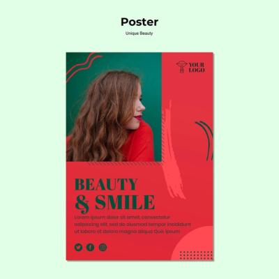 Unique Beauty Poster Design – Free Download