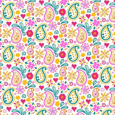 Inspirational Colourful Paisley Seamless Pattern – Free Download