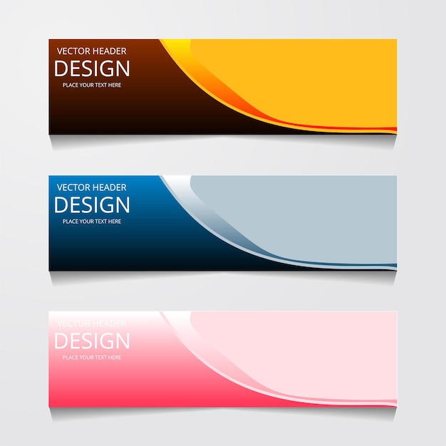 Modern Web Template Vector Design Banner Background – Free Download